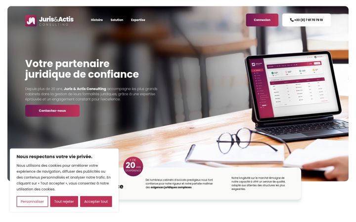 Screenshot of jurisactis.com