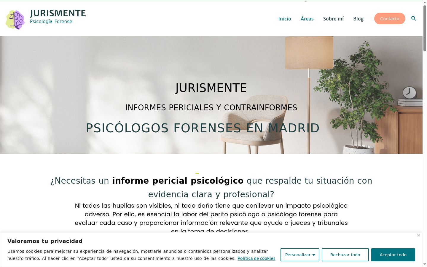 Captura de ecrã do banner de consentimento apresentado antes de qualquer interação