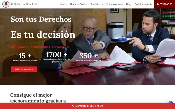 Screenshot of juristas-laboralistas.es