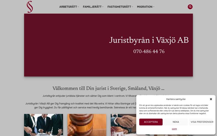 Screenshot of juristbyran.se
