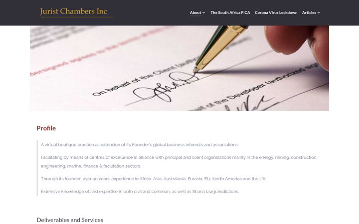 Screenshot of juristchambers.net