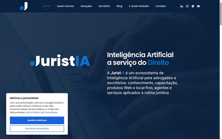 Screenshot of juristia.com.br