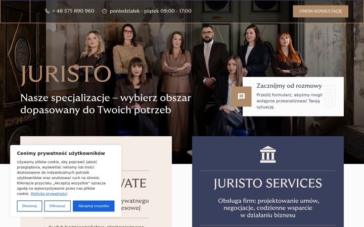 Screenshot of juristo.pl