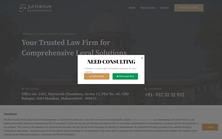 Screenshot of juriswavelawfirm.com