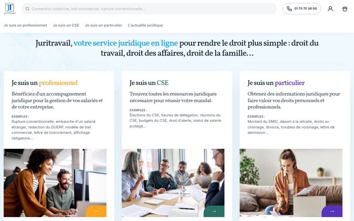 Screenshot of juritravail.com