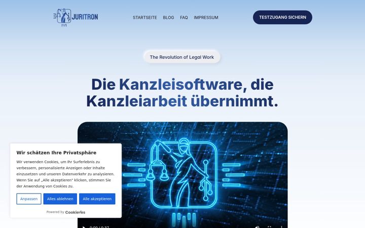 Screenshot of juritron.de