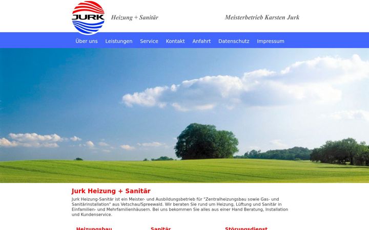 Screenshot of jurk-heizung-sanitaer.de