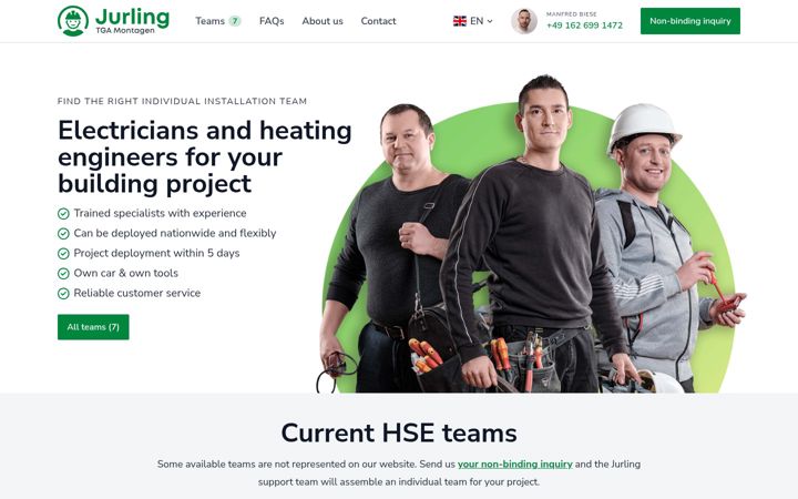Screenshot of jurling.co.uk