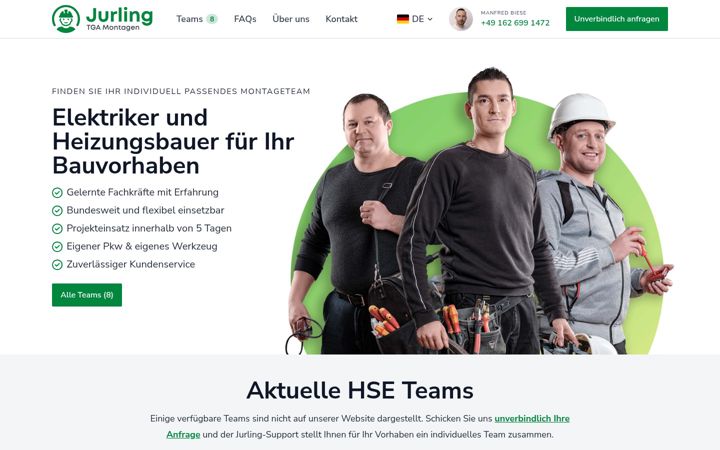 Screenshot of jurling.de