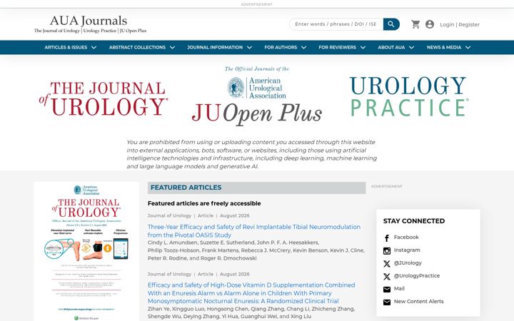 Screenshot ta' jurology.com