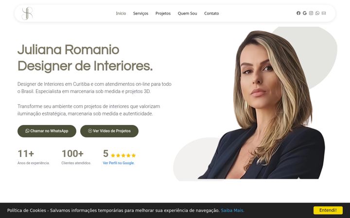 Screenshot of juromaniointeriores.com.br