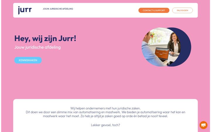 Screenshot of jurr.legal