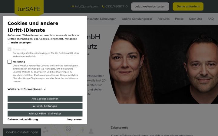 Screenshot of jursafe.com