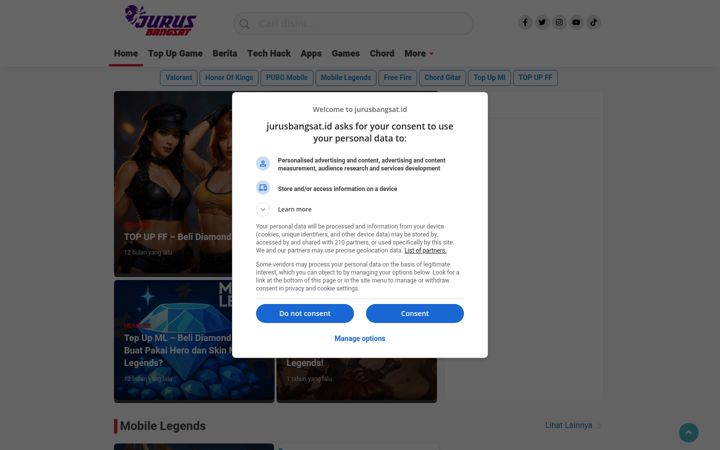 Screenshot of jurusbangsat.id