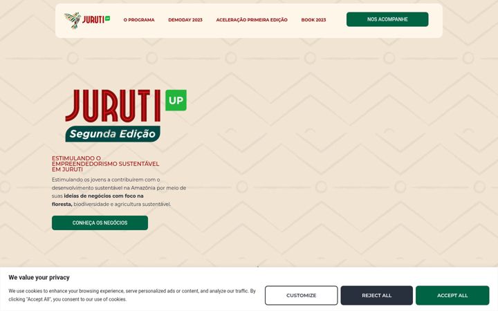 Screenshot of jurutiup.com.br