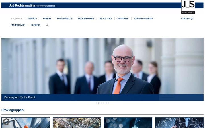 Screenshot of jus-kanzlei.de