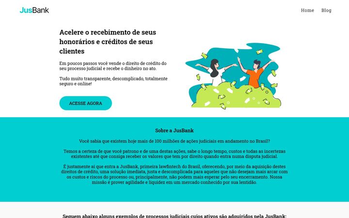 Screenshot of jusbank.com.br