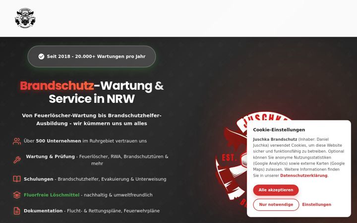 Screenshot of juschka-brandschutz.de