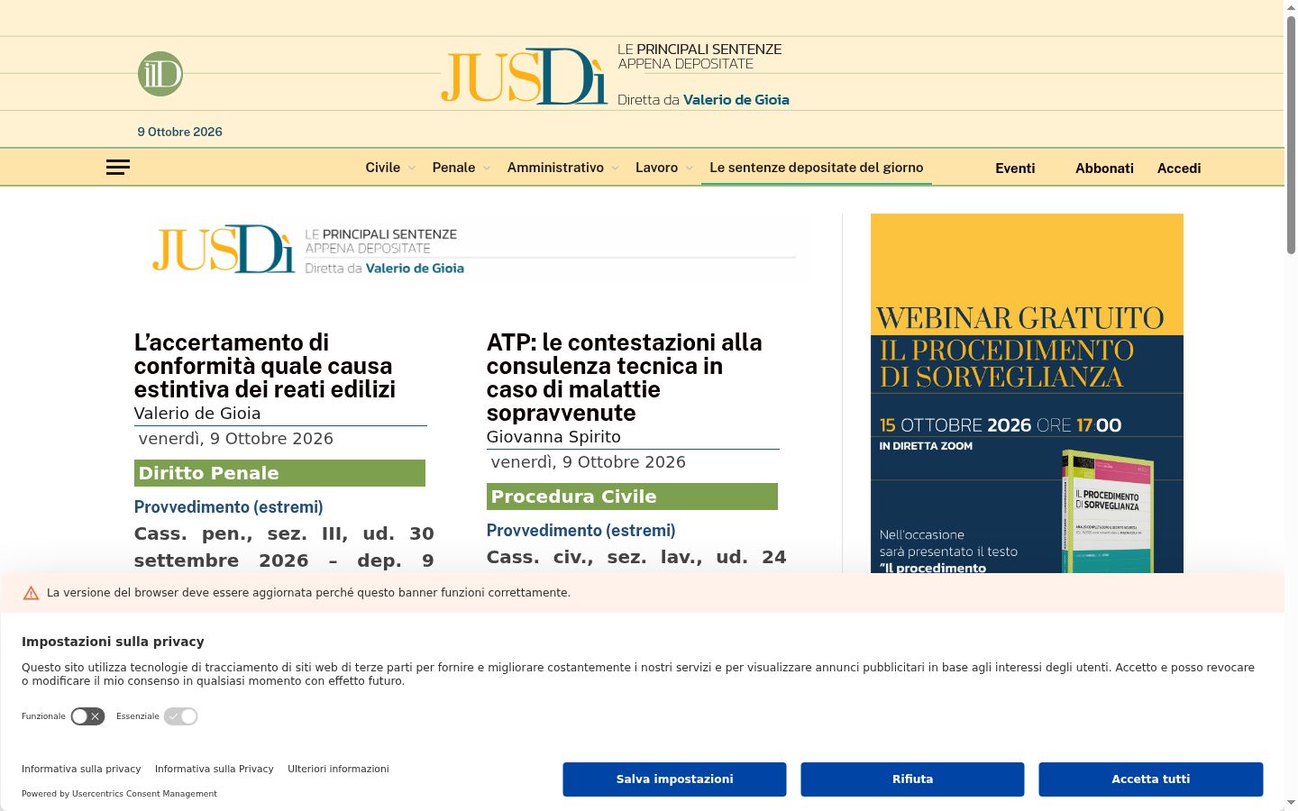 Screenshot tal-banner tal-kunsens muri qabel kwalunkwe interazzjoni