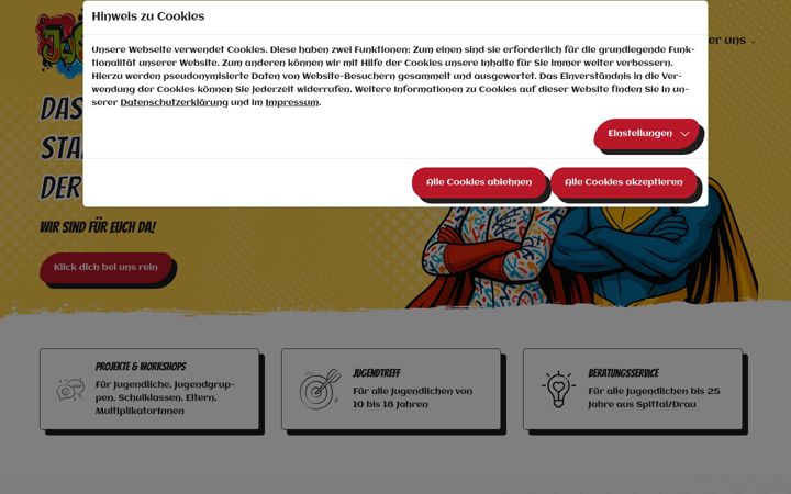 Screenshot of juse-spittal.at