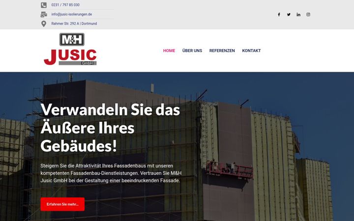 Screenshot of jusic-isolierungen.de