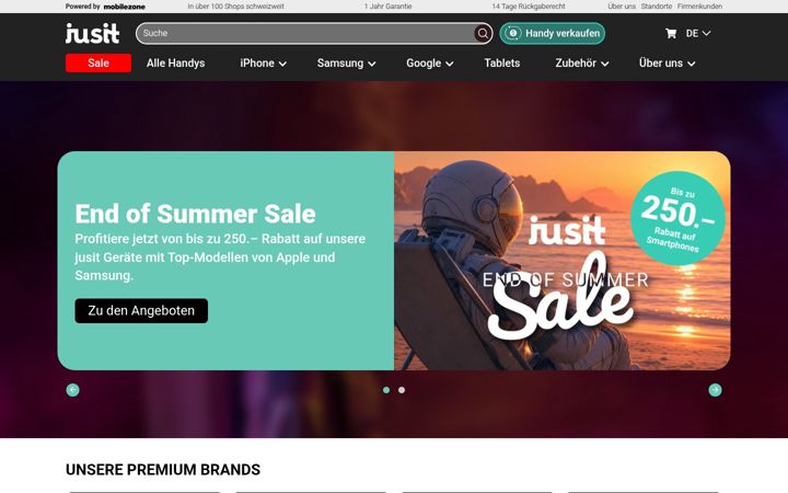 Screenshot of jusit.ch