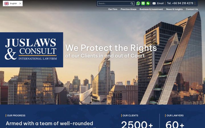 Screenshot of juslaws.com