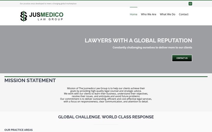 Screenshot of jusmedicolaw.com