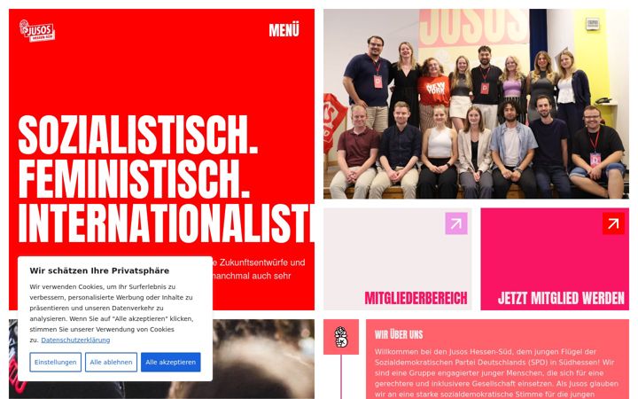 Screenshot of jusos-hs.de