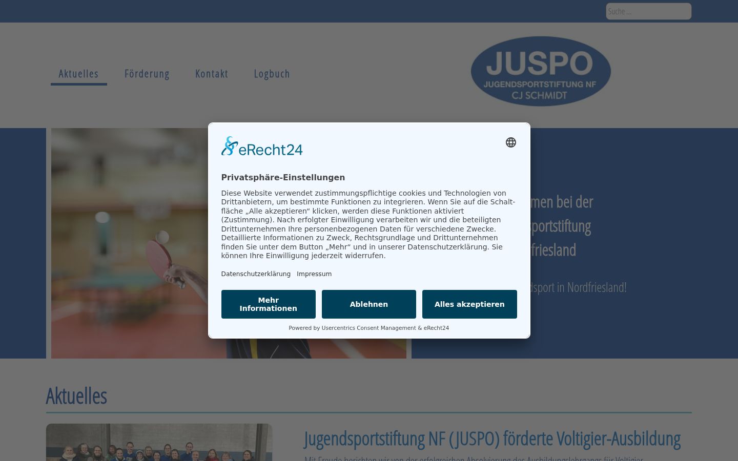 Screenshot tal-banner tal-kunsens muri qabel kwalunkwe interazzjoni