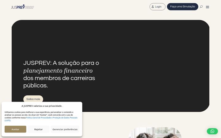 Screenshot of jusprev.org.br