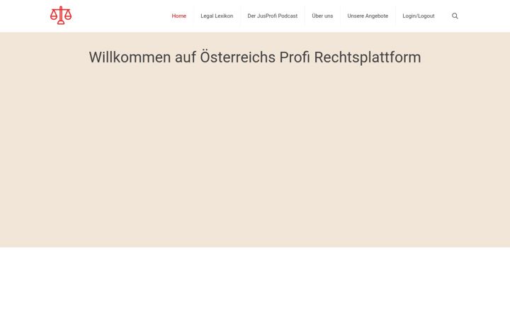 Screenshot of jusprofi.at