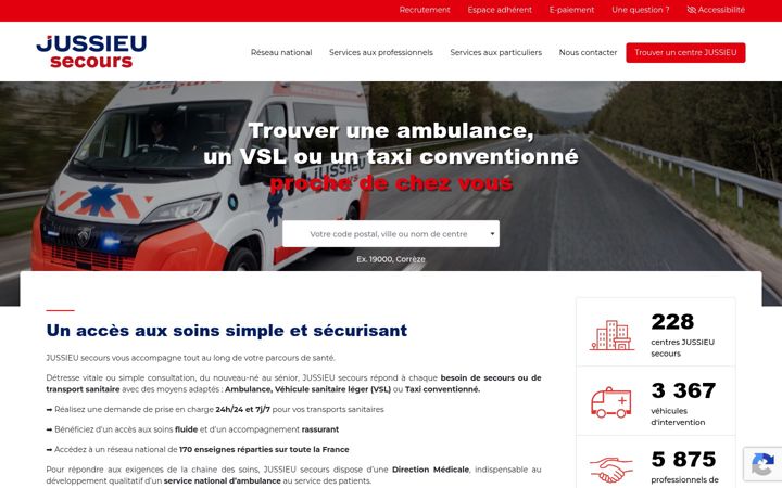 Screenshot of jussieu-secours.fr