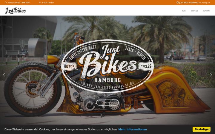 Screenshot of just-bikes-hamburg.com