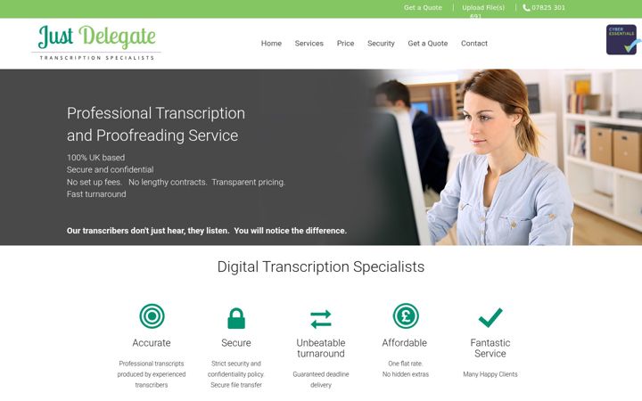Screenshot of just-delegate.co.uk