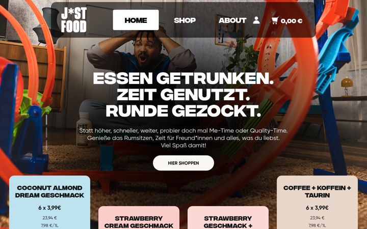 Screenshot of just-food.de