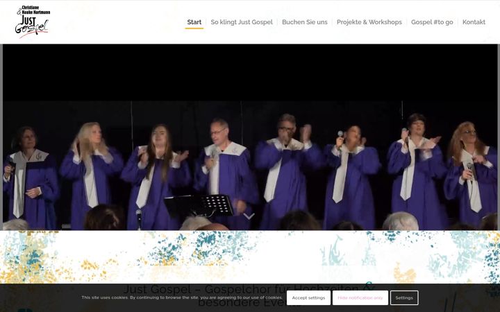 Screenshot of just-gospel.de