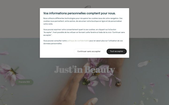 Screenshot of just-in-beauty.fr