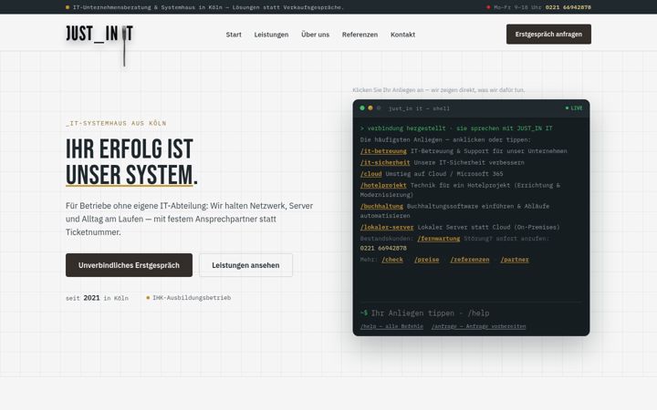 Screenshot of just-in-it.de
