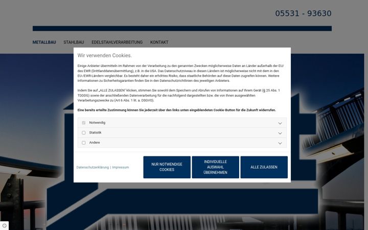 Screenshot of just-metallbau.de