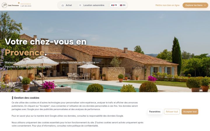Screenshot of just-provence.com