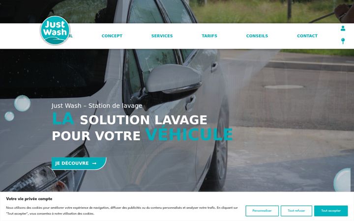 Screenshot of just-wash.net