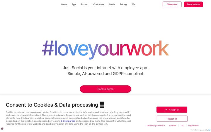 Screenshot of just.social