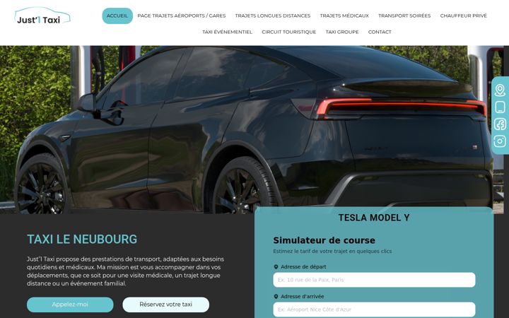 Screenshot of just1taxi.fr