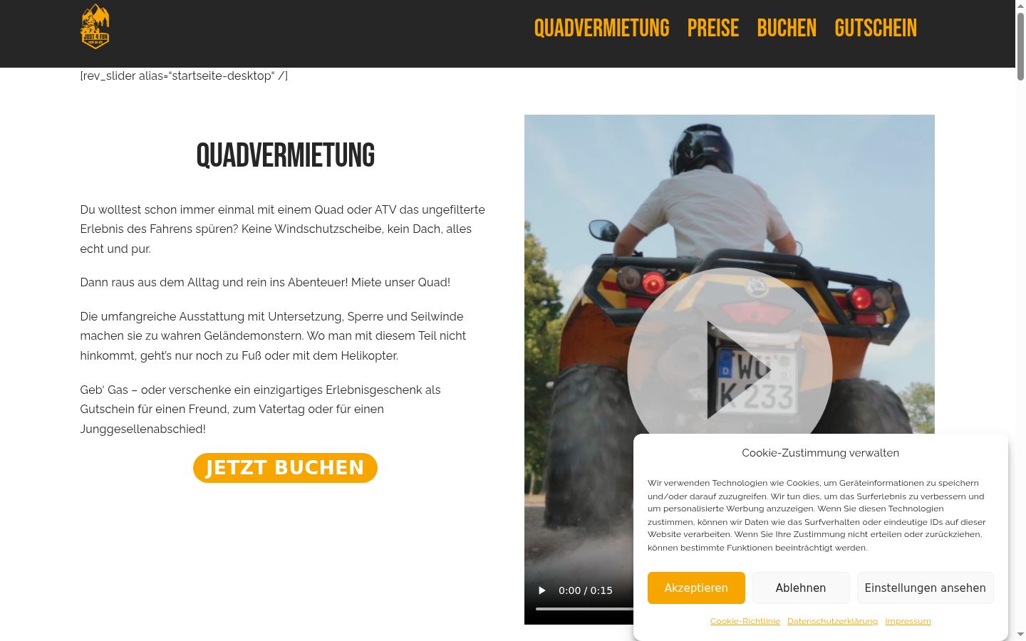Screenshot tal-banner tal-kunsens muri qabel kwalunkwe interazzjoni