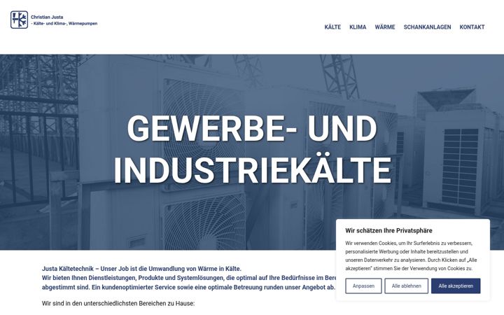 Screenshot of justa-kaeltetechnik.de