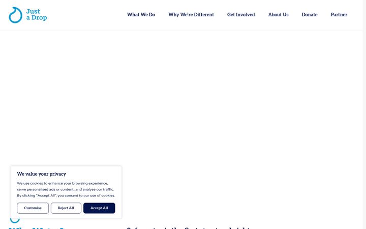 Screenshot of justadrop.org