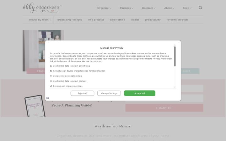 Screenshot of justagirlandherblog.com