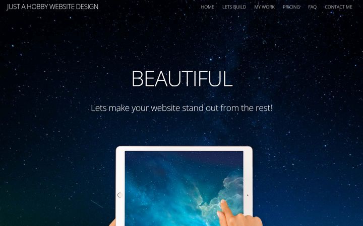 Screenshot of justahobbywebsitedesign.co.uk
