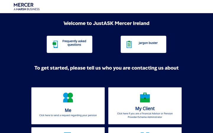 Screenshot of justaskmercer.com